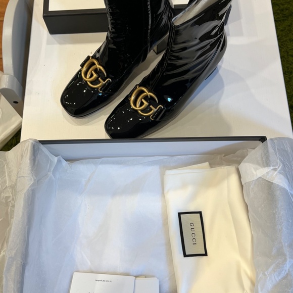 Gucci Patent leather ankle boot with Double G (PERMANENT COLLECTION) - Picture 5 of 8